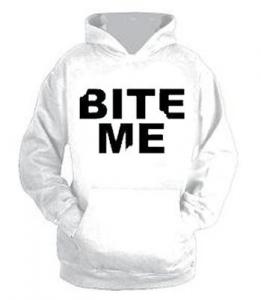 Фото Толстовки, Мужские, С различными рисунками и без них. Худи BITE ME