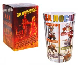 Стакан "За Лося!", стекло, в упаковке 691745