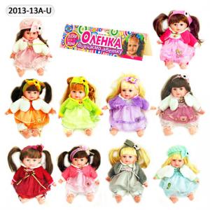 кукла муз "оленка"  2013-13a-u (48шт) батар., укр.стих, песня, в пакете, 33см