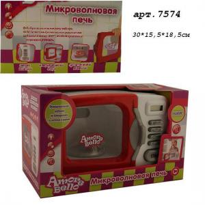 микроволновая печь "amore bello" 7574 (12шт) батар., свет, жк дисплей, в кор. 30,5х18,8х15,8 см