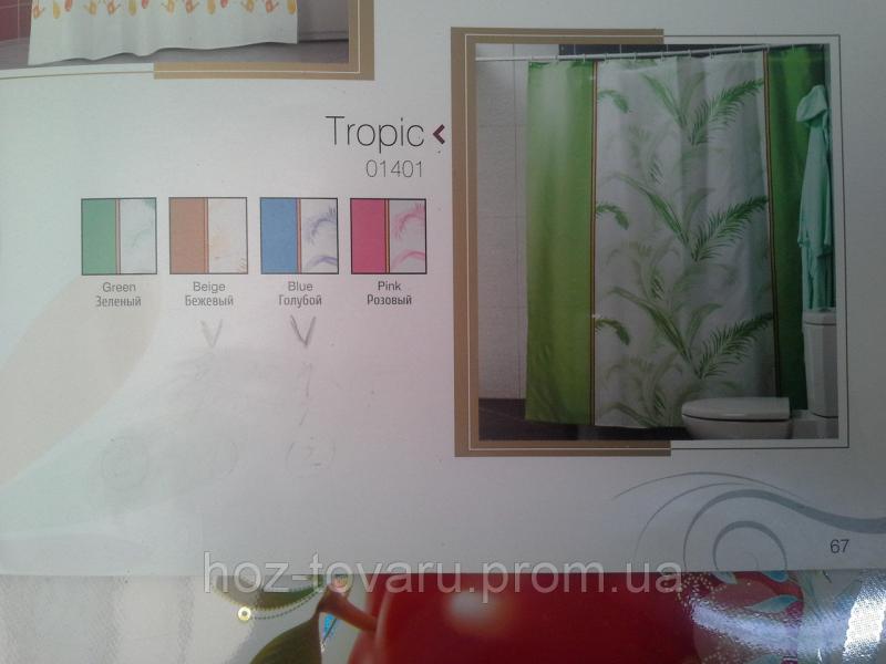 Шторка,занавеска в ванную комнату Miranda(tropic)
