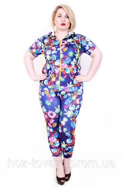 Женский костюм  171 пионы фиолет