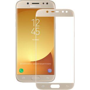 Защитное стекло 3D Samsung J7 2017 J730 Gold