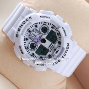 Неубиваемые спортивные наручные часы Casio G-shock GA-100 разных цветов Белый Белый Белый — купити в Україні