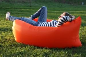 Самонадувной диван - шезлонг Lamzac Hangout (Кресло Матрас Ламзак Хенгаут оранжевый высочайшего