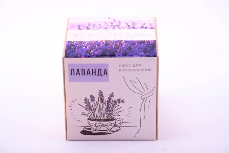Набор для выращивания декоративных растений Экокуб Лаванда