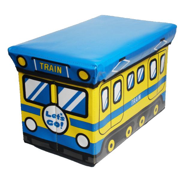 Детский пуфик-ящик для игрушек Happy bus, 40x25x25 см