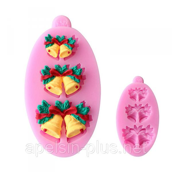 Молд силиконовый "Рождественские колокольчики"