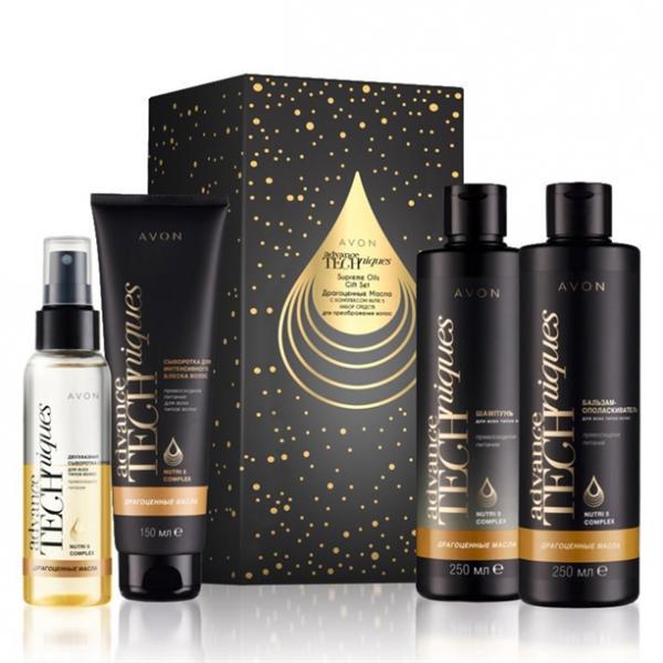 Фото для волос, шампуни и ополаскиватели Набор средств для ухода за волосами «Драгоценные масла»