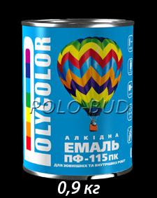 Эмаль черная ПФ-115 «Polycolor»; 0,9кг