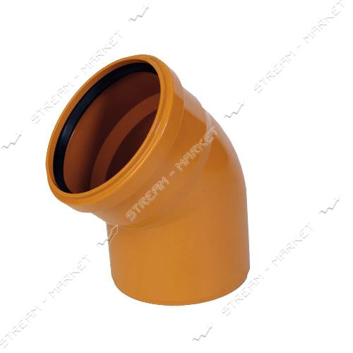 ПВХ Канализ.наружная Колено д.110х30 (15)