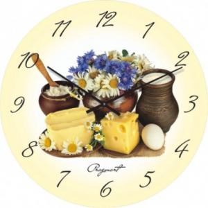 Часы настенные из стекла - натюрморт(немецкий механизм)