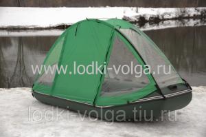 Стояночный тент на моторную лодку 260, 280, 290 см, зеленый