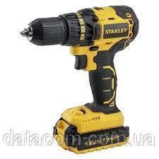 Дрель-шуруповерт аккумуляторный STANLEY LI-ION 18 В 1.5 АЧ + 2 аккумулятора и кейс