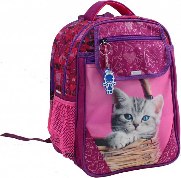 Украина Рюкзак школьный Bagland Отличник 20 л. Малина (котенок в корзинке) (0058070)