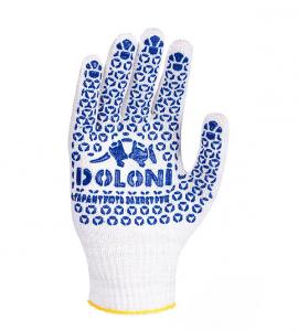 Перчатки рабочие DOLONI с ПВХ точкой 520