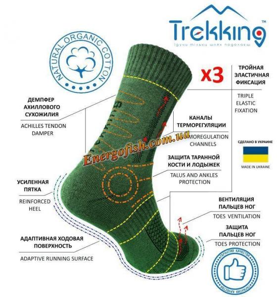 Фото Одежда и снаряжение, Обувь, Прочая обувь Носки Trekking демисезонные средние модель Middle 36-39