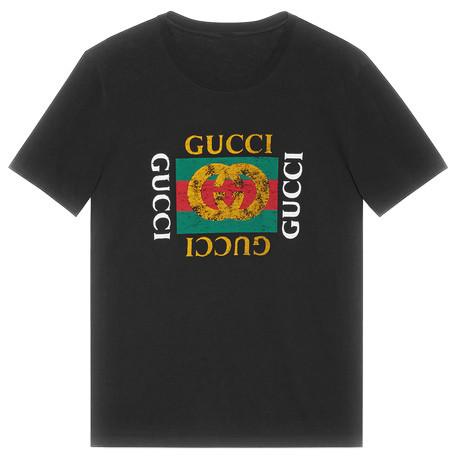 Мужская футболка Gucci (в стиле Гуччи) черная