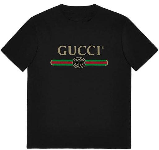 Мужская футболка Gucci (Гуччи) черная
