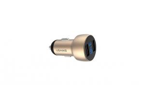 Автомобильное зарядное устройство Usams - US-CC019 2USB Gold