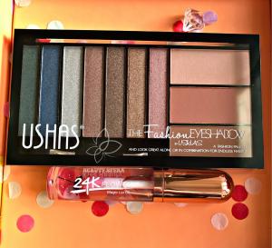 Блеск оттеночный Kiss Beauty + Тени Fabble 10 color Eyeshadow Промо набор №0060