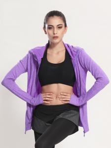 Женские спортивные кофты для спорта, 4 цвета, кофта для бега, одежда, кофточка, одежда, олимпийка для фитнеса Фиолетовый