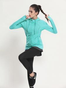 Женские спортивные кофты для спорта, 4 цвета, кофта для бега, одежда, кофточка, одежда, олимпийка для фитнеса Бирюзовый