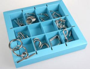 Набор головоломок 10 Metall Puzzles blue 10 головоломок Eureka 3D Puzzle 473356