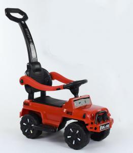 Машина-толокар с ручкой JOY 808 W-3377, цвет красный, русское озвучивание, световые эффекты, съ