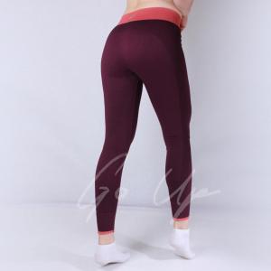 Женские спортивные леггинсы, MOVE, стильные тайтсы, леггинсы для фитнеса Бордовый, Размер "M\L" (фактически наш М)