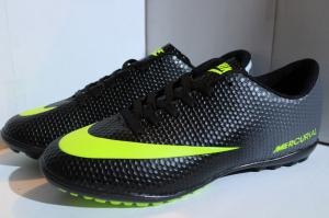 Футбольные кроссовки(копы) Nike сороконожки на шнурке для игры в футбол на шнуровке Черный, 43