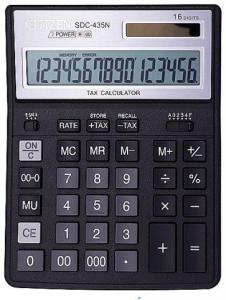 Калькулятор 16-разрядный Citizen SDC-435N черный