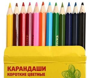 Карандаши цветные «Каляка-Маляка» 12 цветов, длина 87 мм