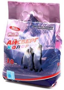 Порошок стиральный «Айсберг» 3 кг, для автоматической стирки, Колор