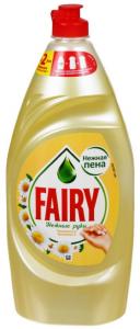 Средство для мытья посуды Fairy 900 мл, «Ромашка и витамин Е»