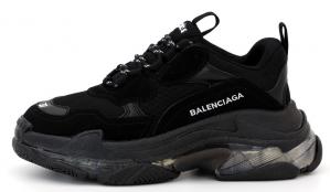 Женские кроссовки Balenciaga Triple S Clore 'black' (Premium-class) черные