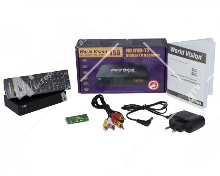 Фото Ресиверы SAT/DVB-Т2/Android, Эфирные DVB-T2 World Vision T59 DVB-T2