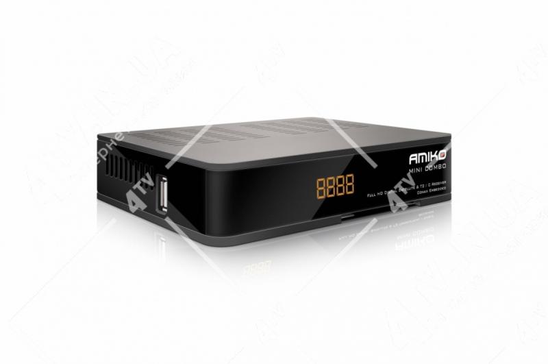 Фото Ресиверы SAT/DVB-Т2/Android, Combo DVB-T2 + DVB-S2 Amiko Mini Combo HD DVB-S2/T2/C