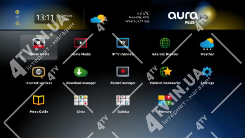 Фото Ресиверы SAT/DVB-Т2/Android, Приставки на ANDROID, IPTV Aura HD Plus