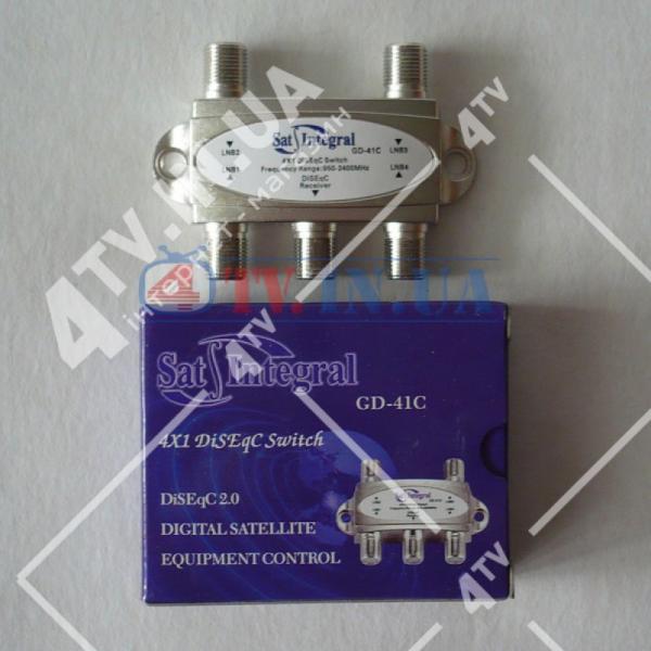 Фото Антенны и комплектующие, Переключатели DiSEqC DiSEqC 4х1 Sat-Integral GD-41C внутр.