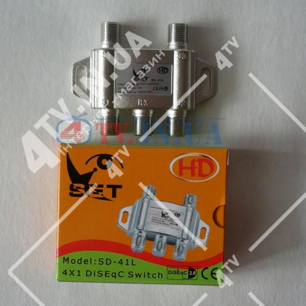 Фото Антенны и комплектующие, Переключатели DiSEqC DiSEqC 4х1 SET SD-41L