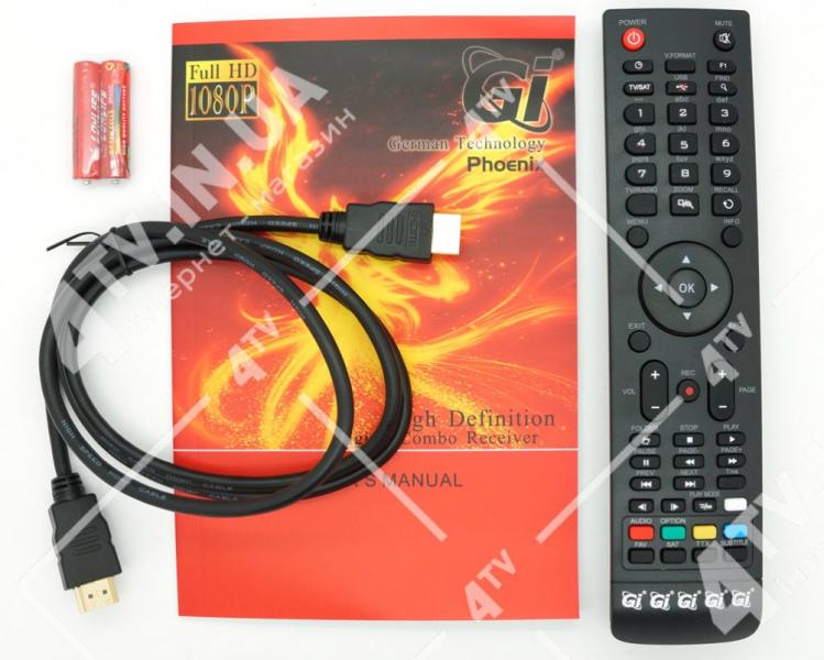 Фото Ресиверы SAT/DVB-Т2/Android, Combo DVB-T2 + DVB-S2 Galaxy Innovations GI Phoenix COMBO HD DVB-S2/T2/C