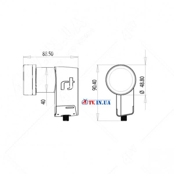 Фото Антенны и комплектующие, Конвертеры SAT, Круговой поляризации (L/R) Inverto Black Pro H1075-OPP SINGLE CIRCULAR