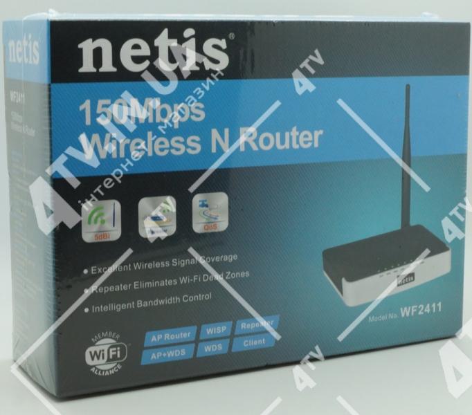 Фото Сетевое оборудование, Роутеры, USB Wi-Fi адаптеры, Маршрутизаторы (роутеры) Netis WF2411
