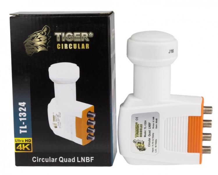 Фото Антенны и комплектующие, Конвертеры SAT, Круговой поляризации (L/R) Tiger TL-1324 QUAD CIRCULAR
