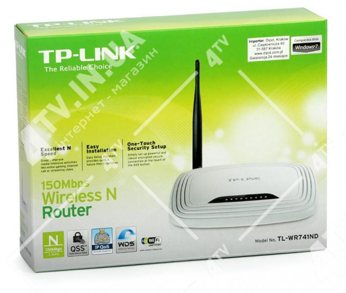 Фото Сетевое оборудование, Роутеры, USB Wi-Fi адаптеры, Маршрутизаторы (роутеры) Tp-link TL-WR741ND