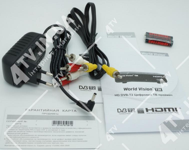 Фото Ресиверы SAT/DVB-Т2/Android, Эфирные DVB-T2 World Vision T34i DVB-T2