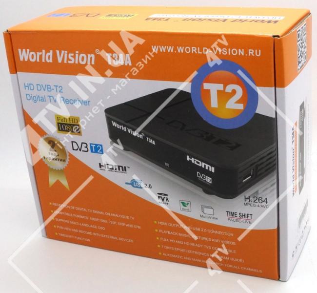 Фото Ресиверы SAT/DVB-Т2/Android, Эфирные DVB-T2 World Vision T34А DVB-T2