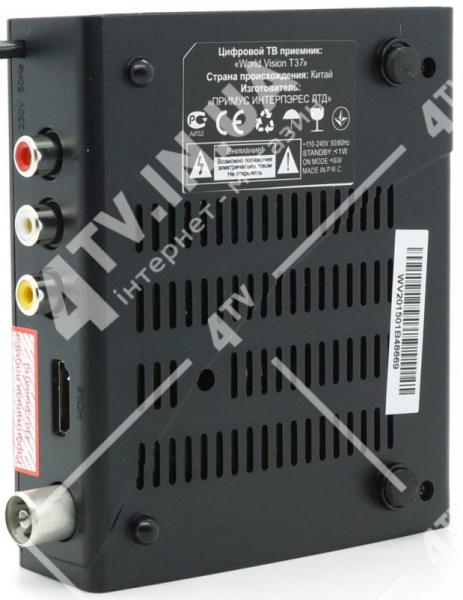 Фото Ресиверы SAT/DVB-Т2/Android, Эфирные DVB-T2 World Vision T37 DVB-T2