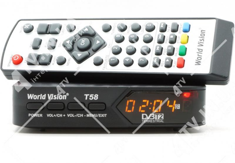 Фото Ресиверы SAT/DVB-Т2/Android, Эфирные DVB-T2 World Vision T58 DVB-T2